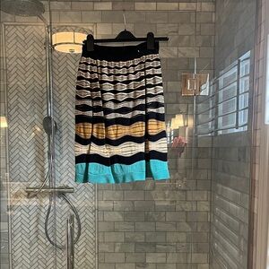 Missoni Black, Gold, and Turquoise A-Line Skirt